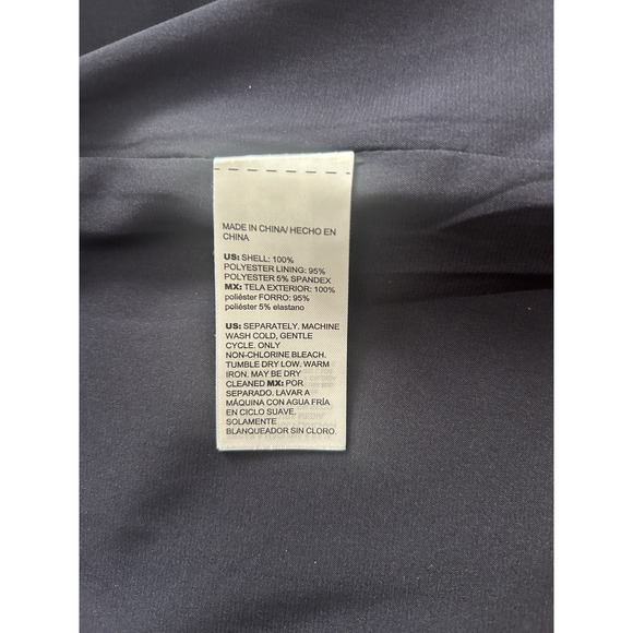 Chico's Floral Embroidered Blazer Womens Size Medium Blue Classic Preppy - Picture 5 of 8